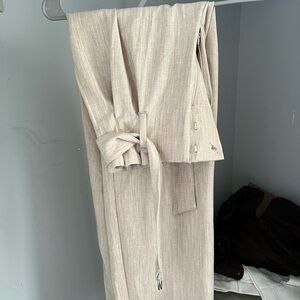 Nine West Tan Wide-Leg Trousers with Belt